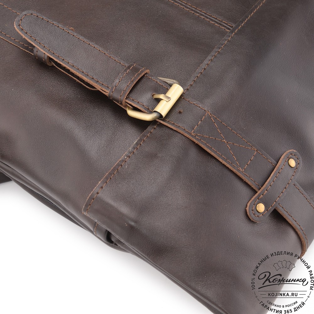  Кожаный рюкзак "Бэнжамин" (коричневый сиама) 